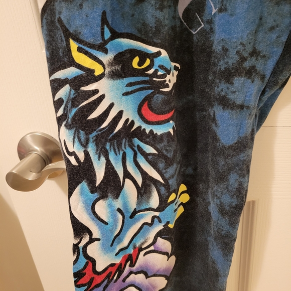Ed Hardy Blue Graphic Sweatpants - Picture 4 of 12